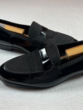 The Blk Tux Genuine Leather Black Dress Tuxedo Shoes Patent Leather Men Size 10